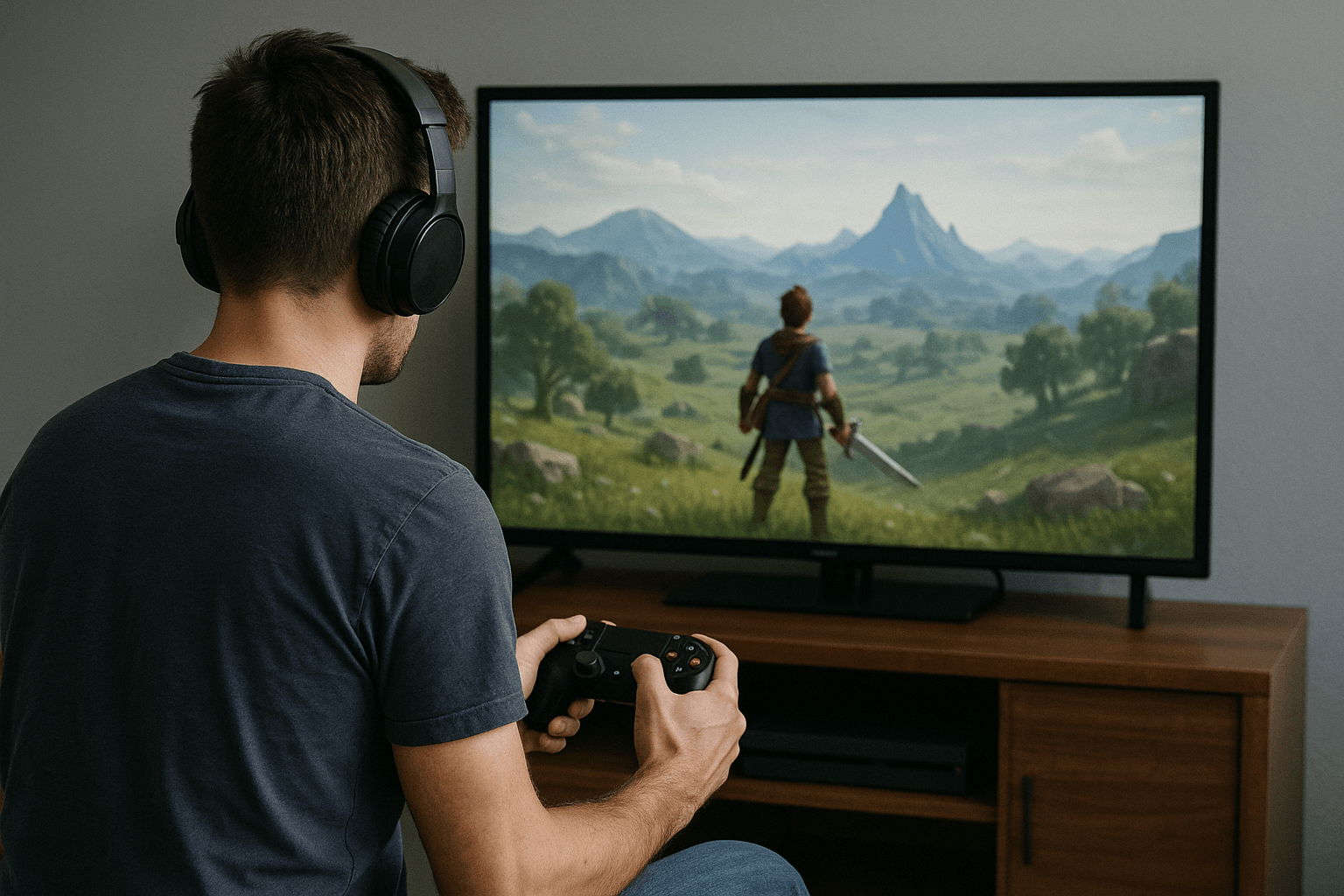 Imagen referencial de un joven jugando videojuegos.