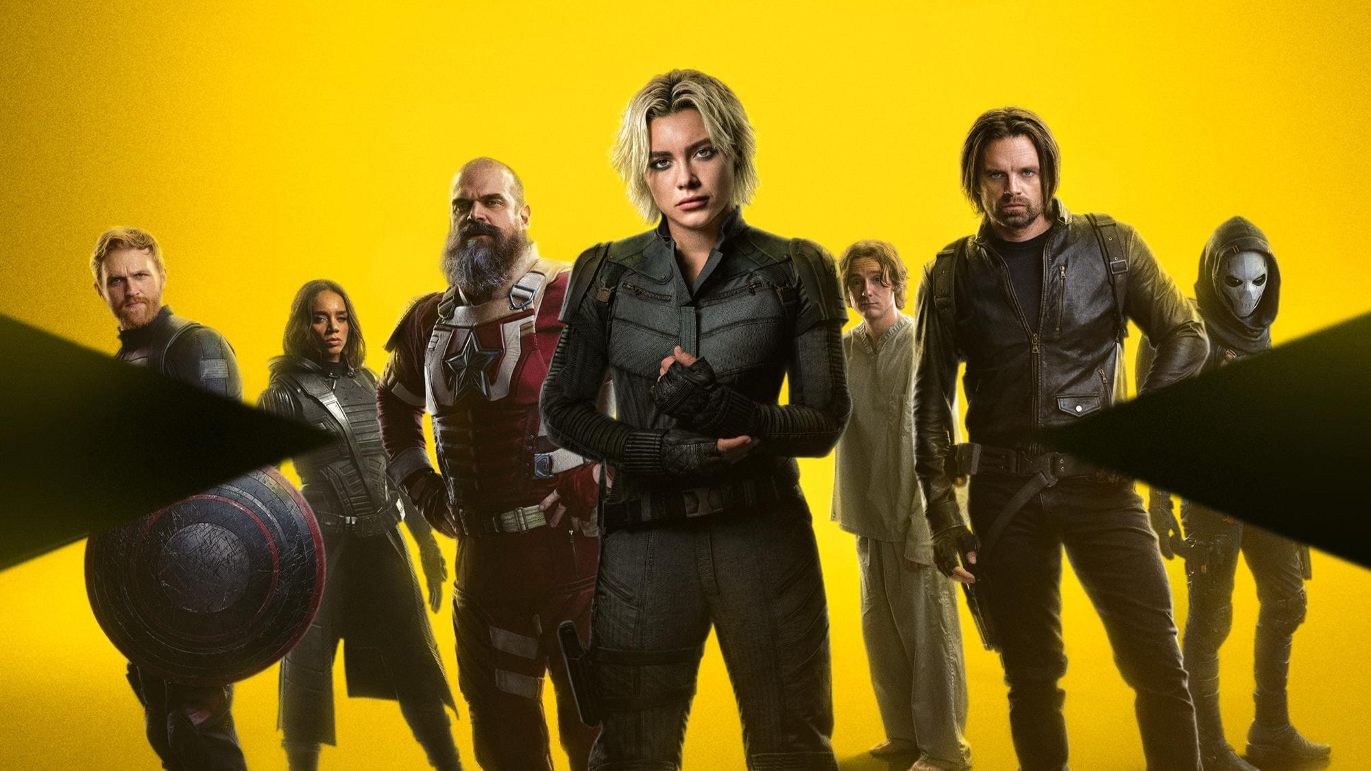 Poster de Thunderbolts, película de Marvel Studios, mostrado al público.
