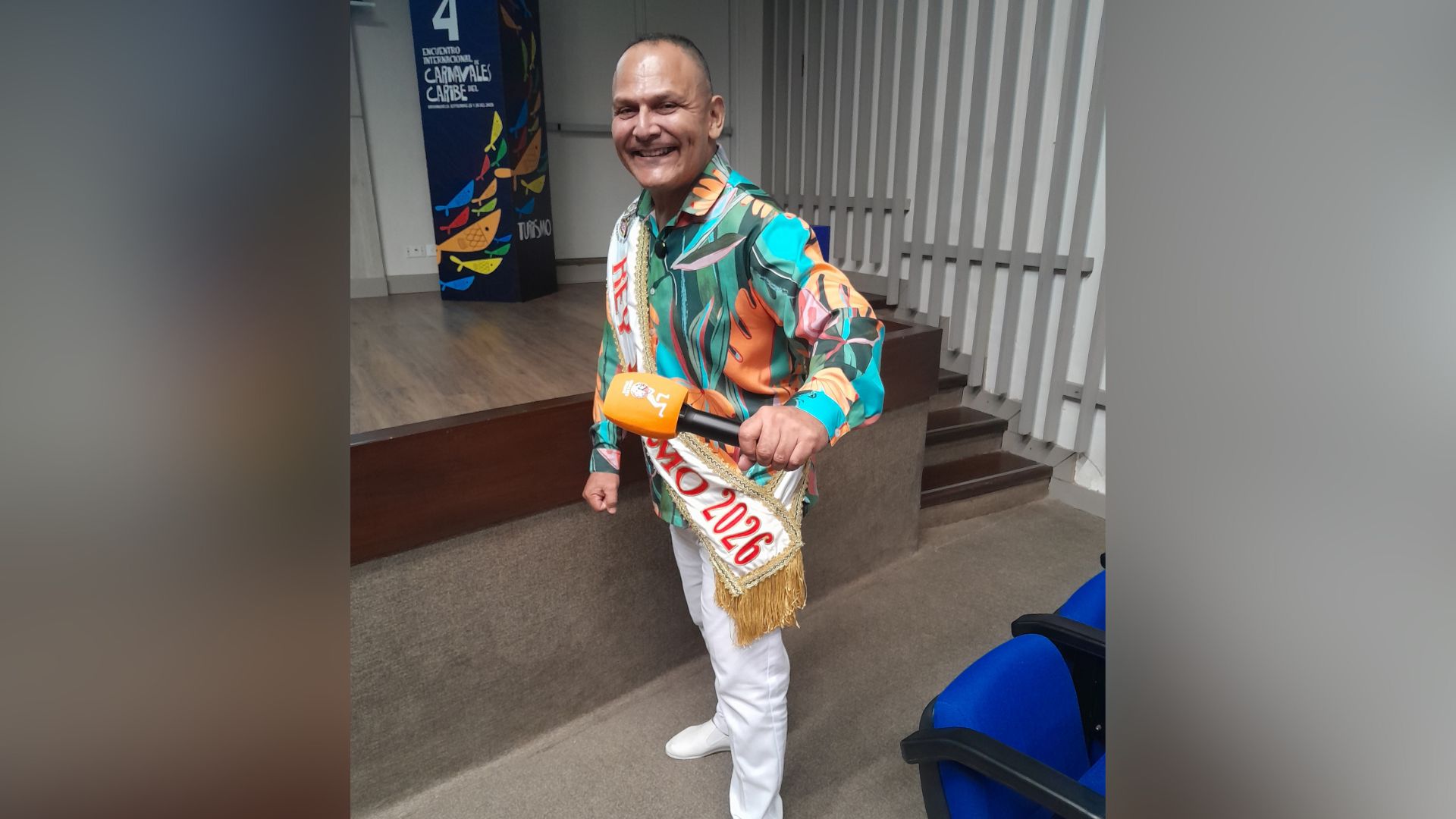 Fotografía de Adolfo Maury, Rey Momo del Carnaval de Barranquilla 2026.