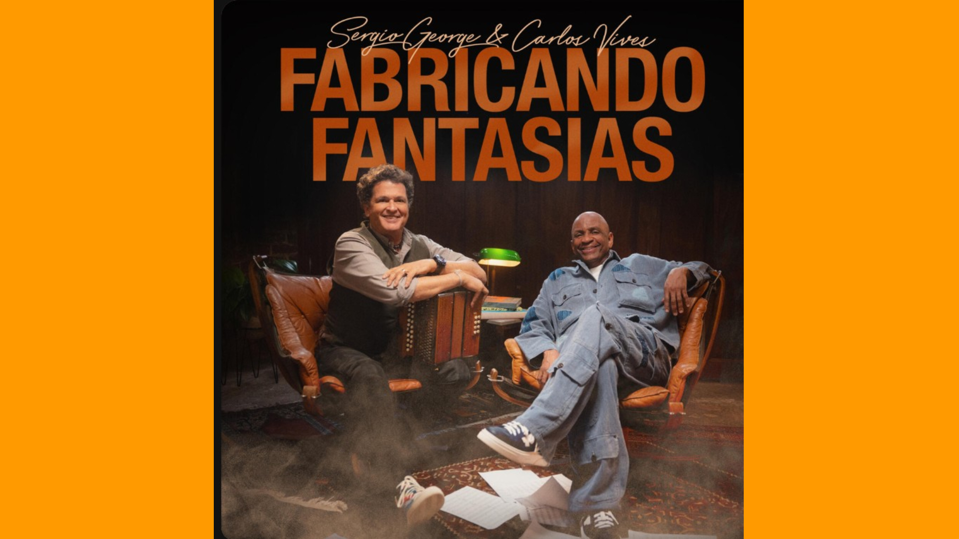 Póster de 'Fabricando Fantasías', cover entre Carlos Vives y Sergio George.