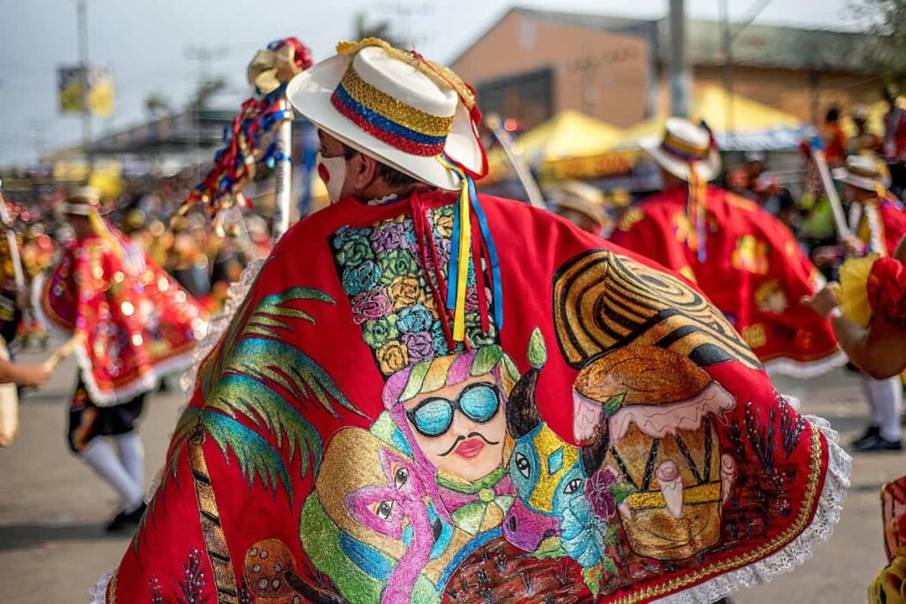 Fotografía de un traje en el Carnaval de Barranquilla.