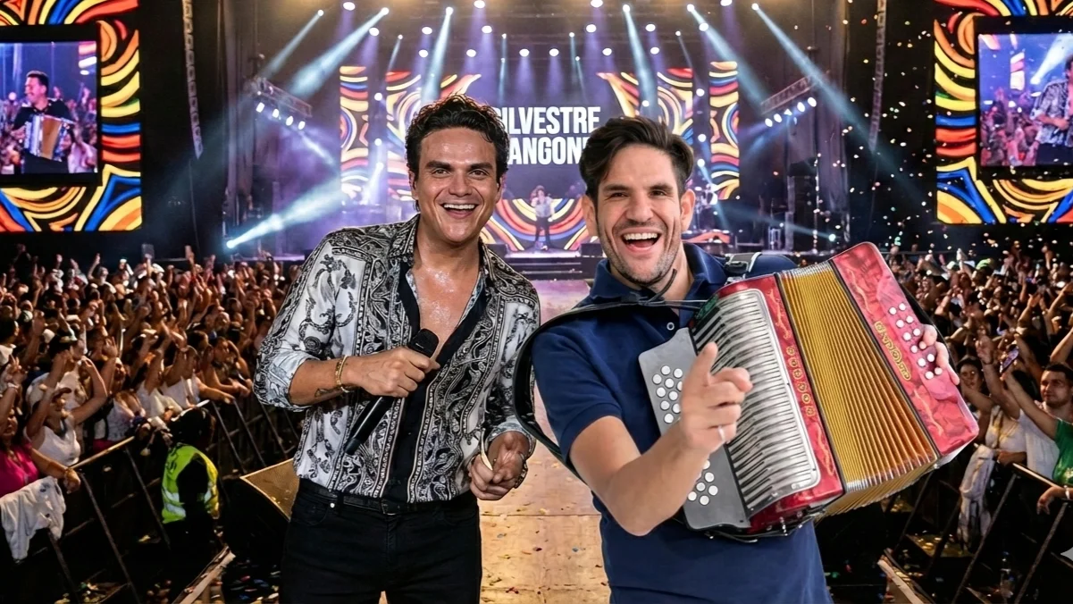 Diseño gráfico de la histórica dupla del vallenato, Silvestre Dangond y Juancho de la Espriella.