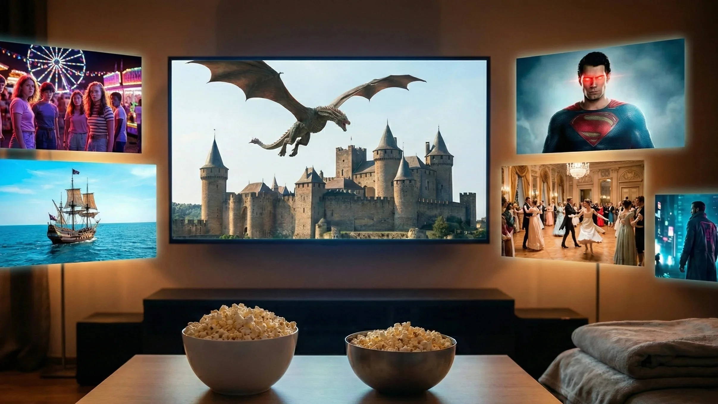 Diseño gráfico de series más esperadas en 2026.