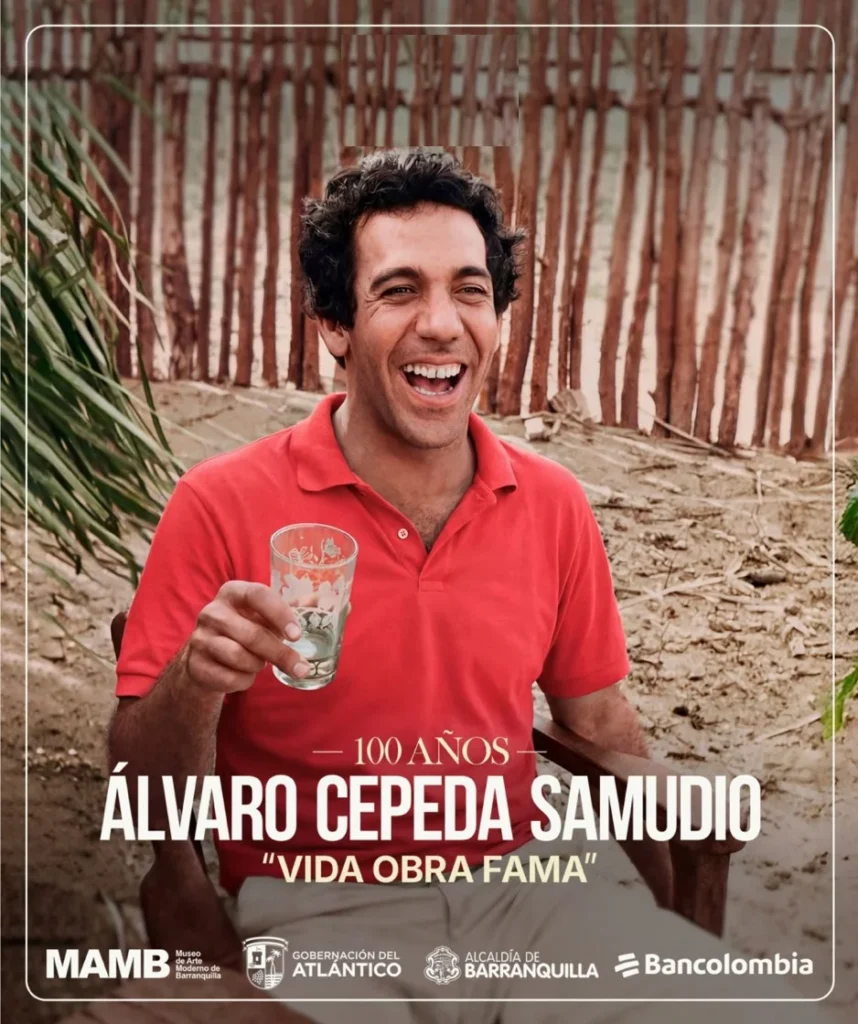 Afiche de homenaje a Álvaro Cepeda Samudio por sus 100 años de natalicio.