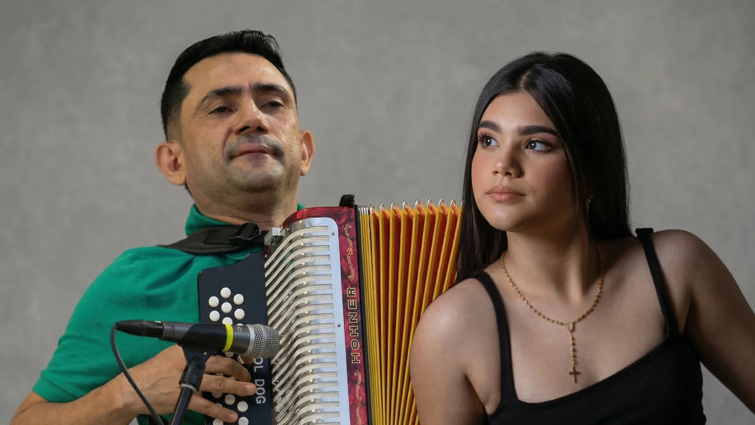 Diseño gráfico de Iván Zuleta, Rey Vallenato 2025, y su sobrina Daniela Zuleta.