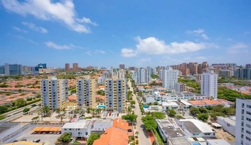 Fotografía en modo de vista panorámica de Barranquilla.