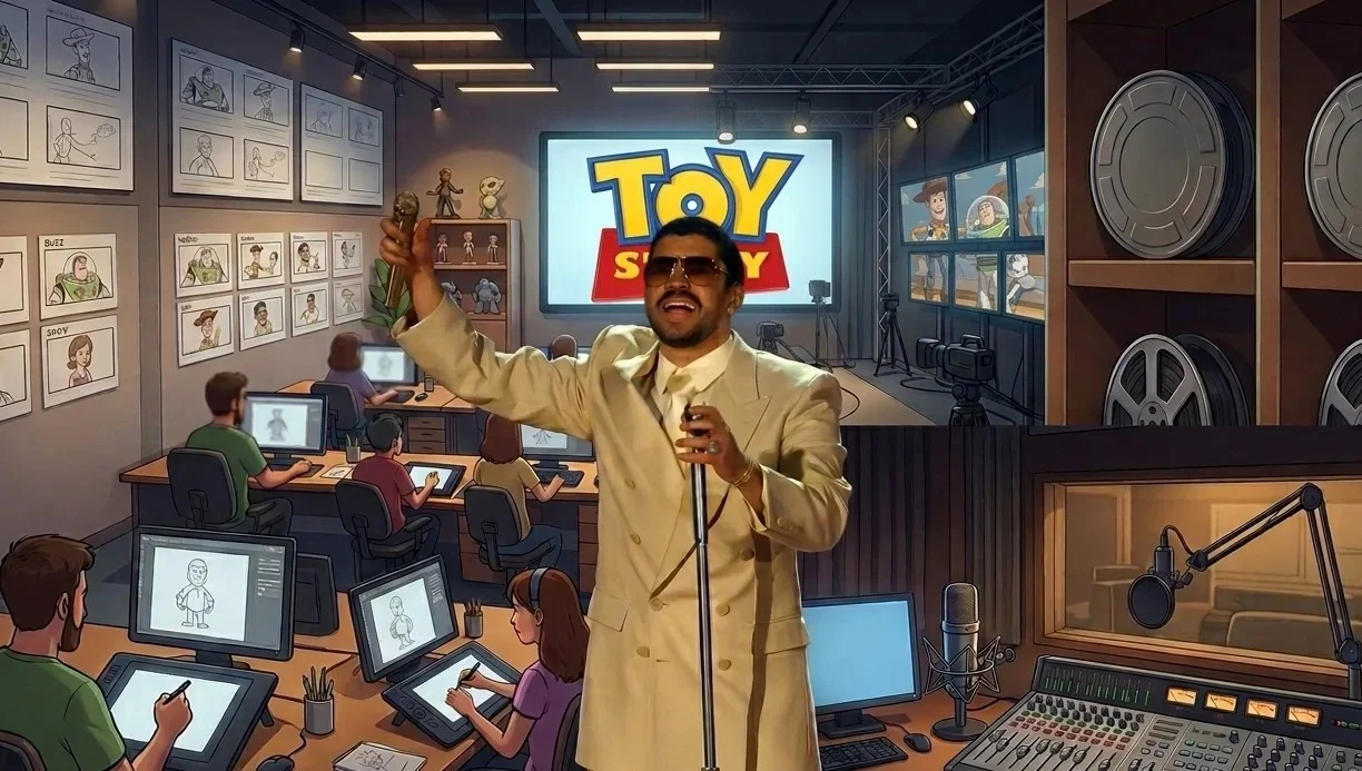 Diseño gráfico de Bad Bunny, cantante boricua que participará en la nueva entrega de 'Toy Story'.