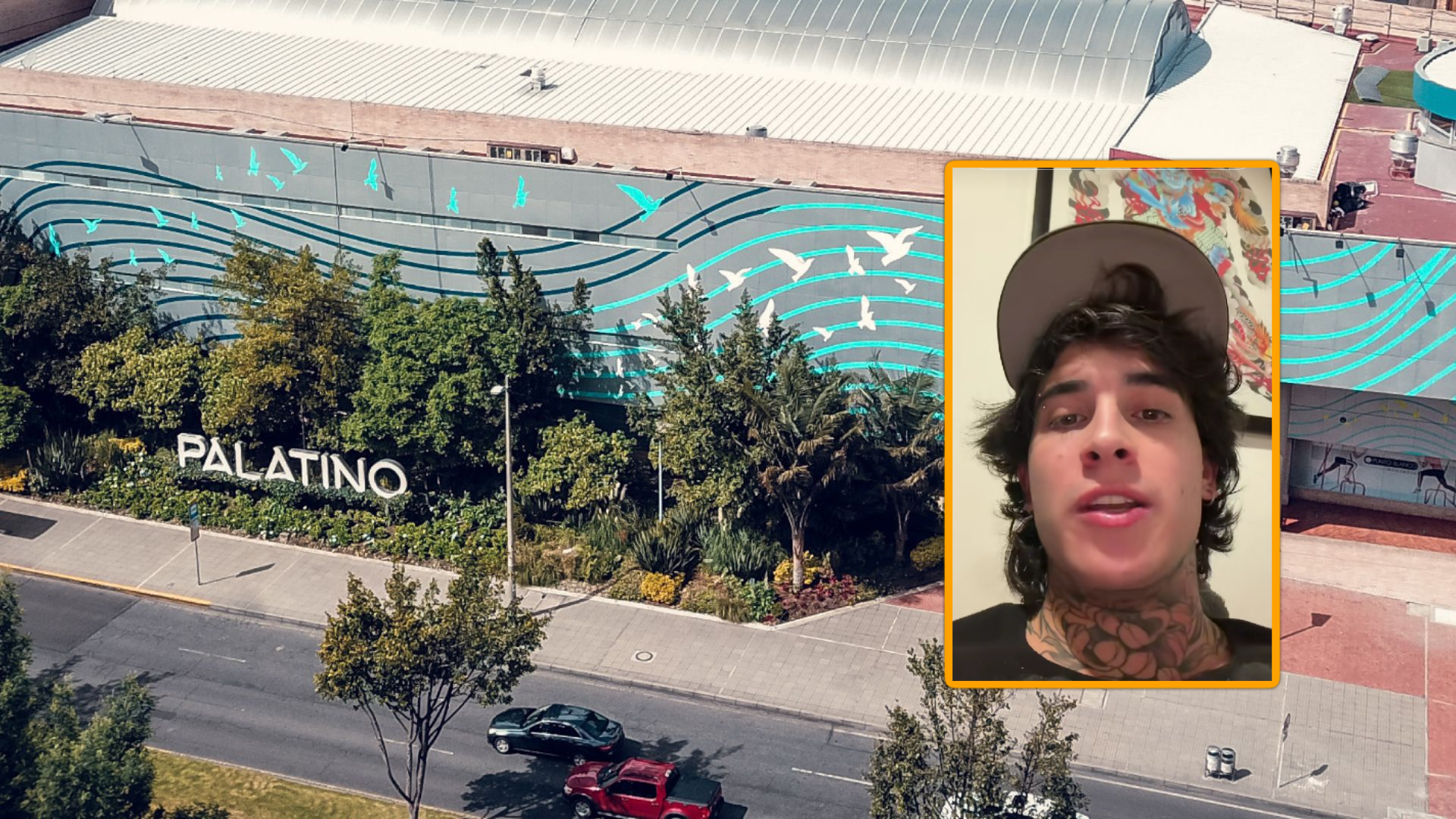 Fotografía de creador de contenido que dio 'ranking' polémico de centros comerciales en Bogotá, entre ellos, está el Palatino.