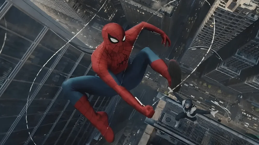 Fotografía de escena de batalla en Spider-Man Brand New Day.