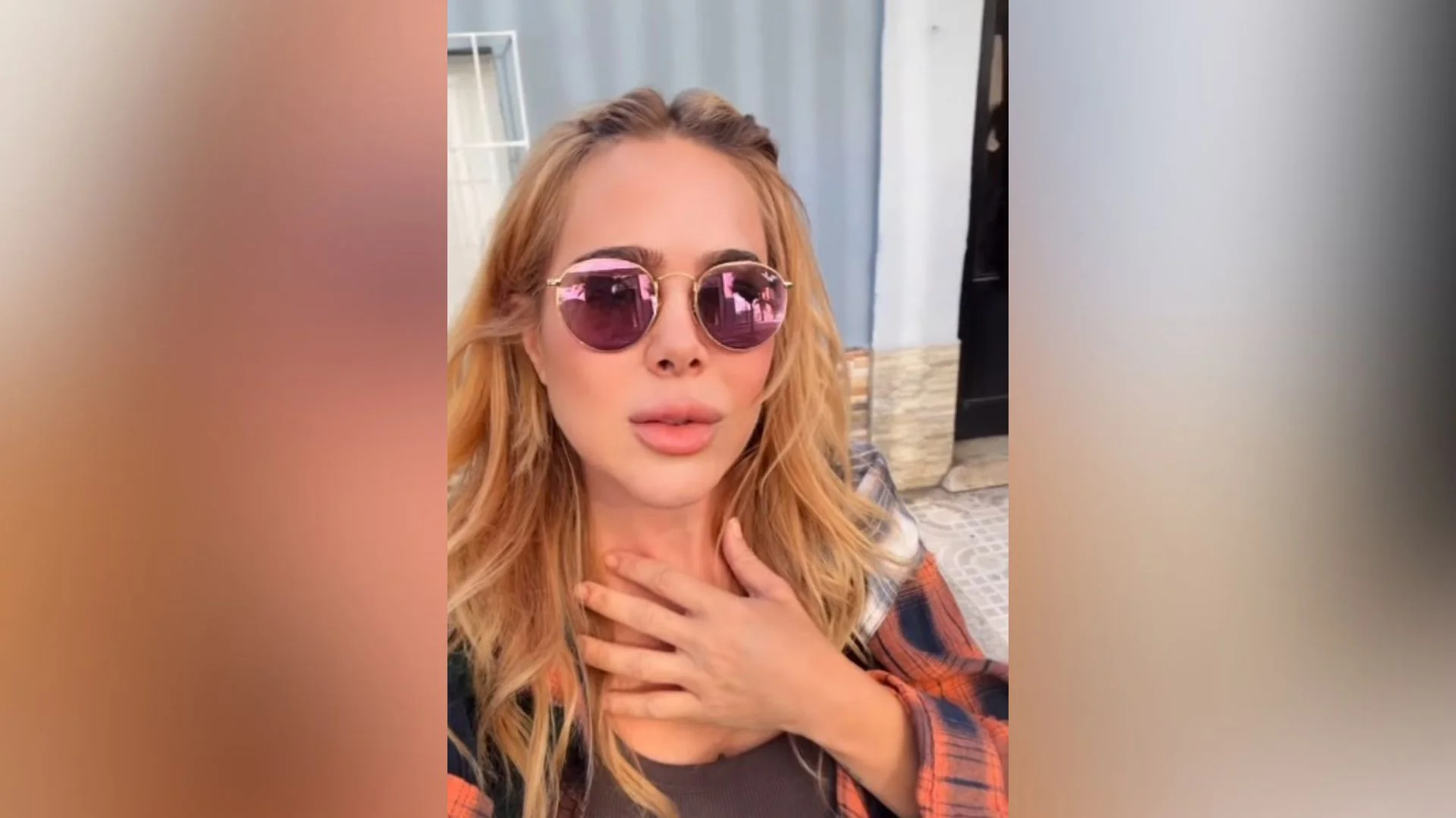 Captura de video de Natalia París, modelo y DJ, contando cómo vivió el terremoto en Colombia.