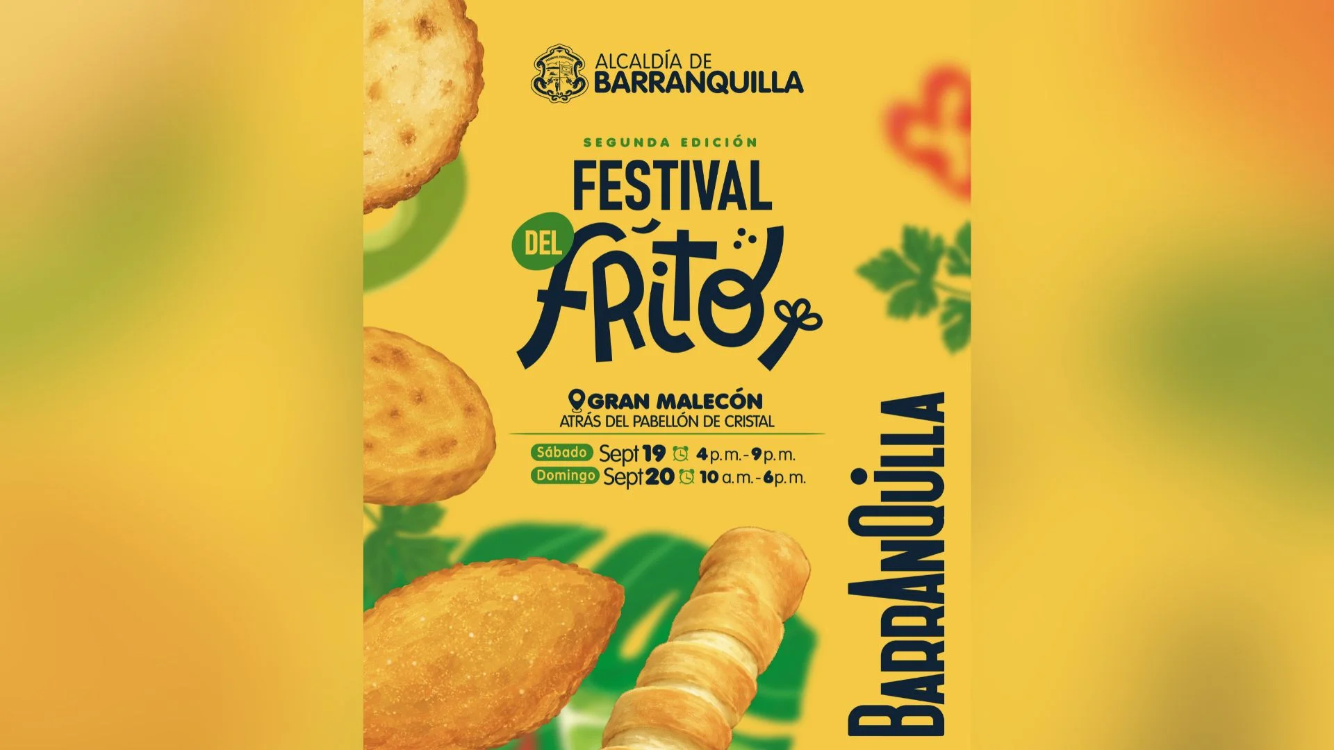 Afiche de la segunda edición del Festival del Frito en Barranquilla.